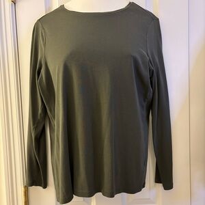 Talbots Olive Long Sleeve Tee
